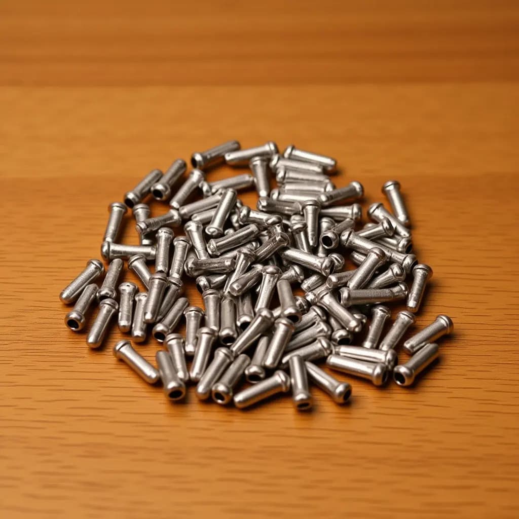 100Pcs Lightweight Aluminum Alloy Bike Brake Cable End Caps Crimp Type for Road Mountain Bikes Gear Cables Modified Vehicle