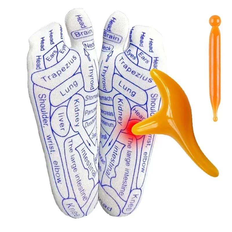 Calzini Massaggianti per Alleviare la Stanchezza dei Piedi, Calzini per Riflessologia Plantare, Strumento per Massaggio dei Punti di Agopressione, Cura Fisioterapica dei Piedi