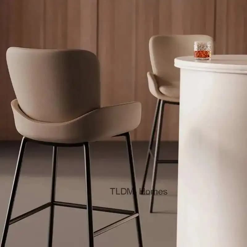 High Quality Simple Bearing Bar comfort Premium Nordic Luxury Lounge Chair Bar Chair Barkrukken Furniture for Minimalist Hotels