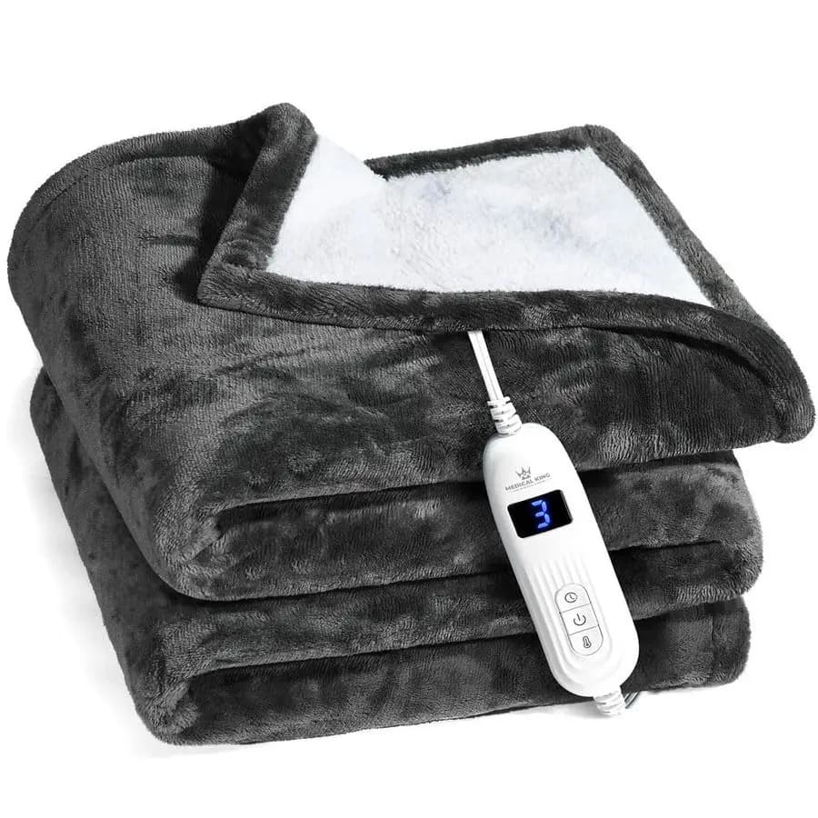 Coperta riscaldata, lavabile in lavatrice Amplificatore estremamente morbido Comoda coperta elettrica Riscaldamento rapido con controller manuale 10 Calore