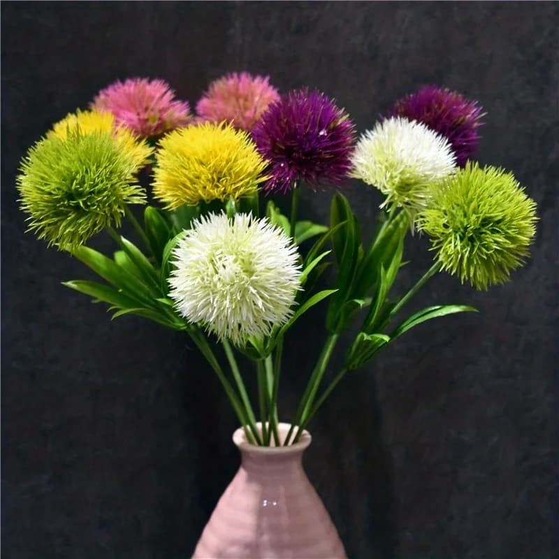 5 pz/1 pz vaso di tarassaco di plastica per la decorazione domestica accessori matrimonio fiore decorativo prodotti per la casa piante artificiali