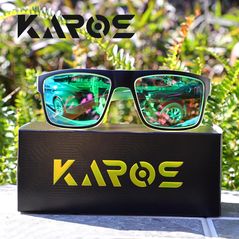 Polarized Sunglasses Square KAROS, for Men and Women, for Guide and Fishing, Luxury Brand, UV400 Protection