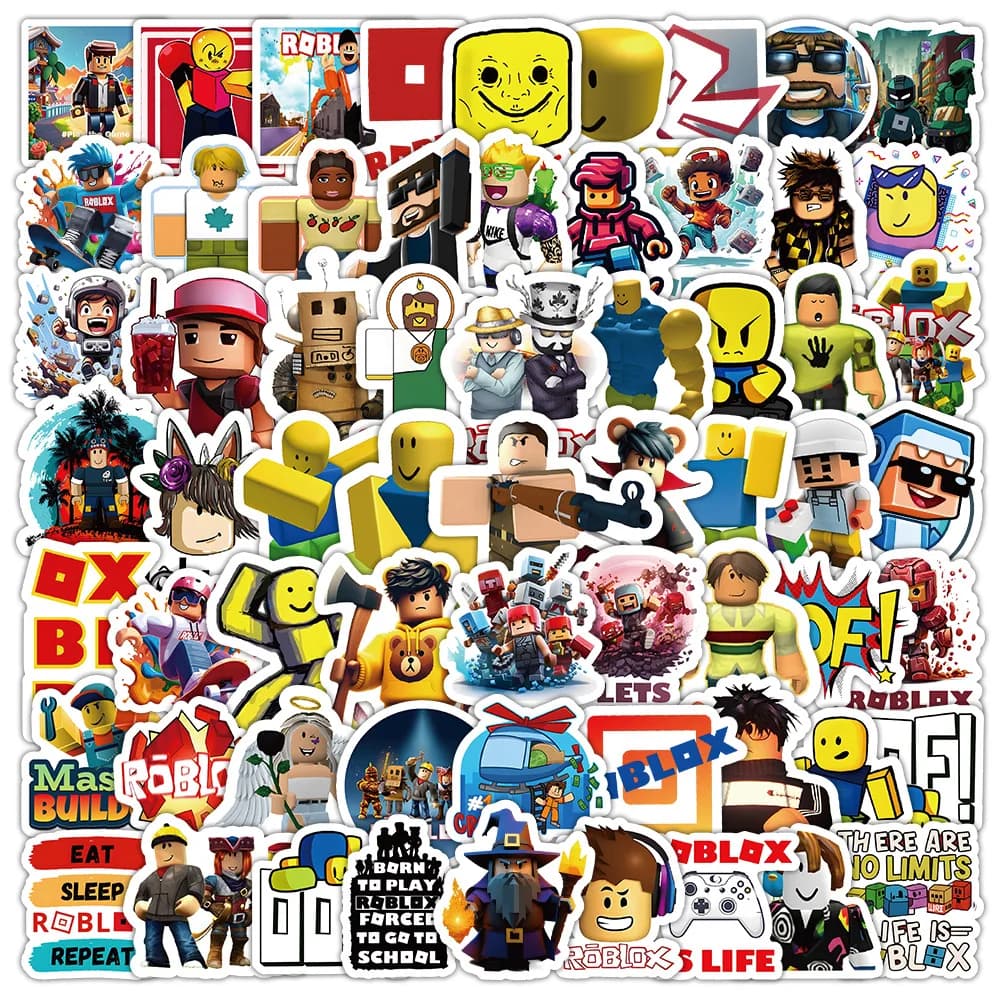Adesivi Roblox 103 pezzi, nuovo design, impermeabili, decorativi, in vinile, per bambini e ragazzi, per bottiglie d'acqua, laptop, notebook, custodie per telefoni