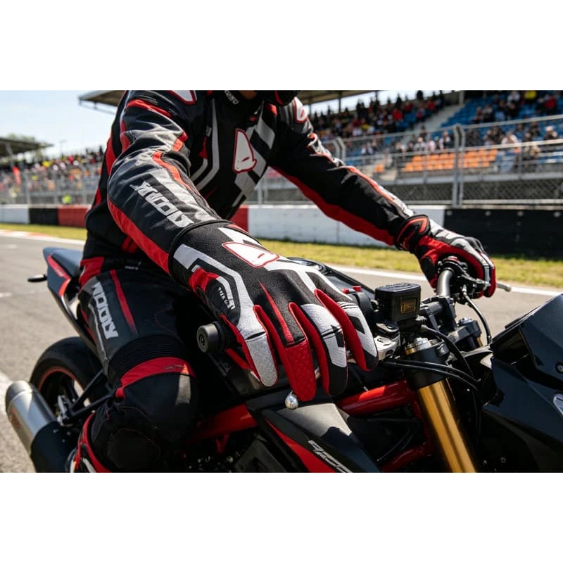 Anti-Slip Full Fingers Motocross Racing Gloves Padded Shock Protection MTB DH MX Dirt Bike Motorcycle Cycling Protective Glove