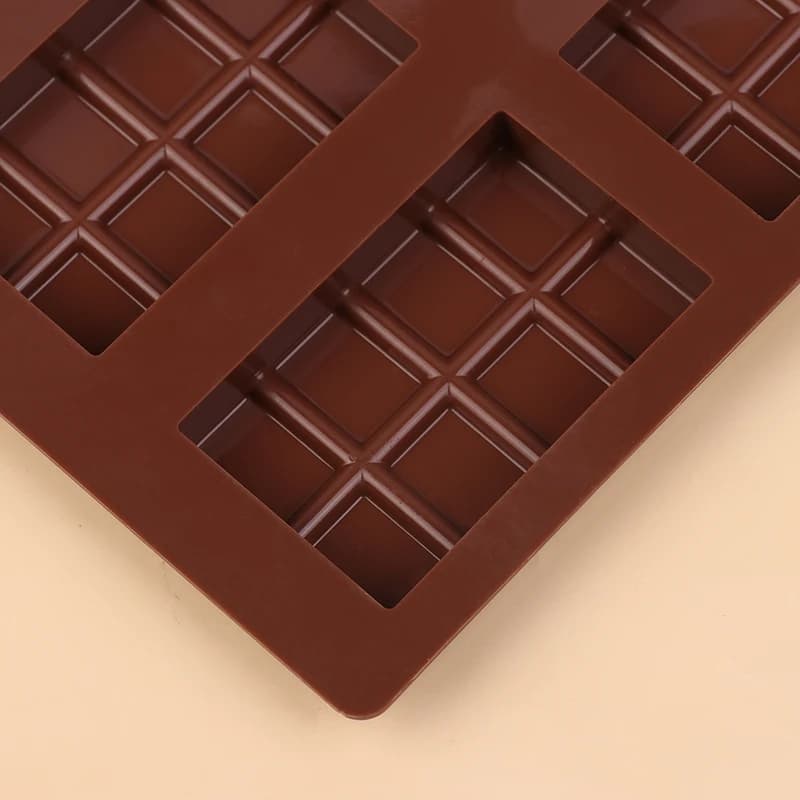 Stampo in silicone rettangolare Fai da te Cioccolato Candy Bar Break Apart Protein Engery Stampo Cera fusa Bomba grassa Snack Utensili da cucina