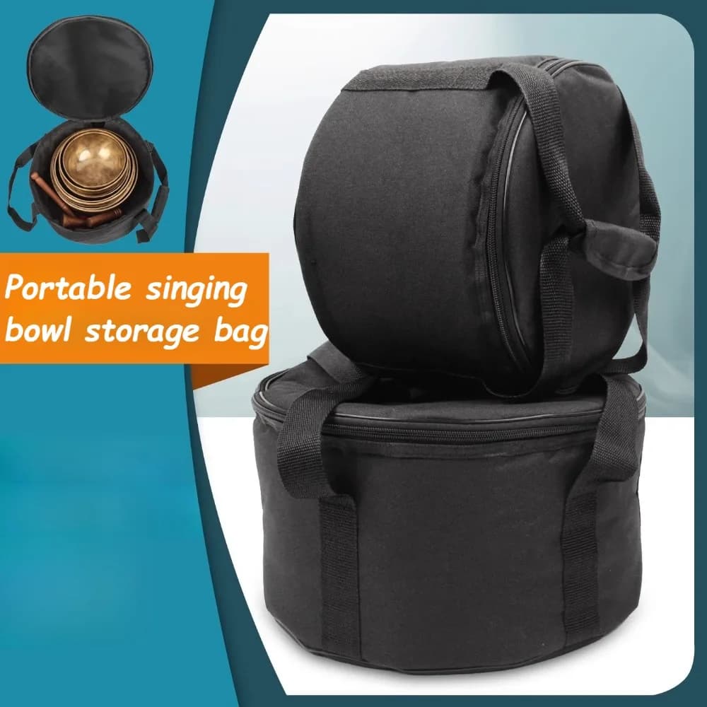 12-inch Singing Bowl Storage Bag Oxford Cloth 10-inch Crystal Bowl Ethereal Drum Handbag Percussion Instruments Accessories