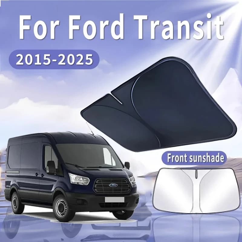Pieghevole Auto Visiera Da Sole Per Ford Transit 2015 ~ 2025 2020 Parabrezza Anteriore Parasole Isolamento Termico Estate di Raffreddamento Accessori Auto
