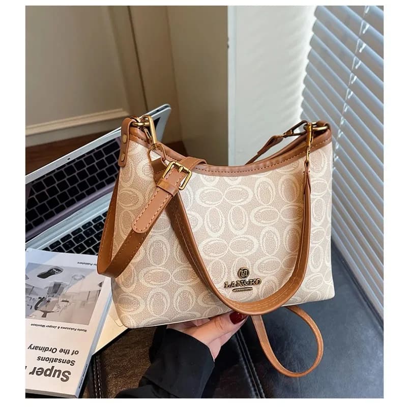 Borsa a Mano da Donna in Pelle di Lusso, Design Classico Vintage Semplice e Alla Moda, Stile Parigino, Borsa Fasciatoio di Tendenza
