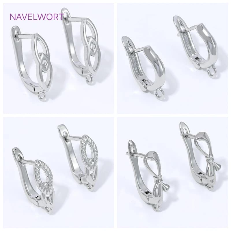 18K Gold Plated Brass Earring Hooks Clasps,Leverback Earwire Fasteners For Earrings,Handmade DIY Earrings Making Accessories