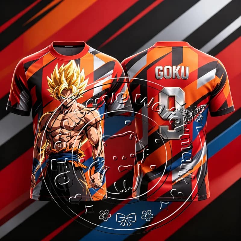 Dragon Ball Retro 3D Print Soccer Jersey Summer Quick Dry T Shirt Men Women GOKU No.9 Graphic Training Football Streetwear Top