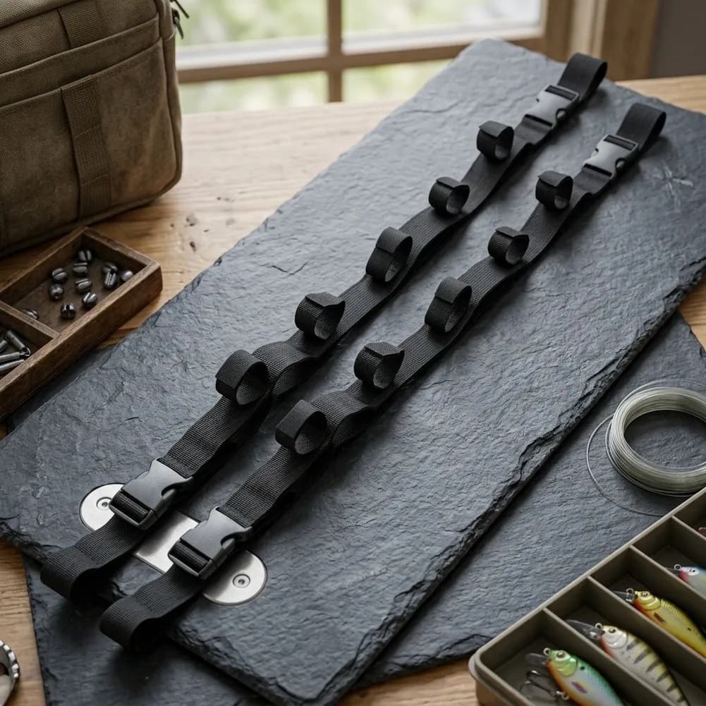 Fishing Rod Transport Strap for Cars Adjustable Nylon Design 110-155cm Length 38x265cm 2pcs Set Black Green Khaki