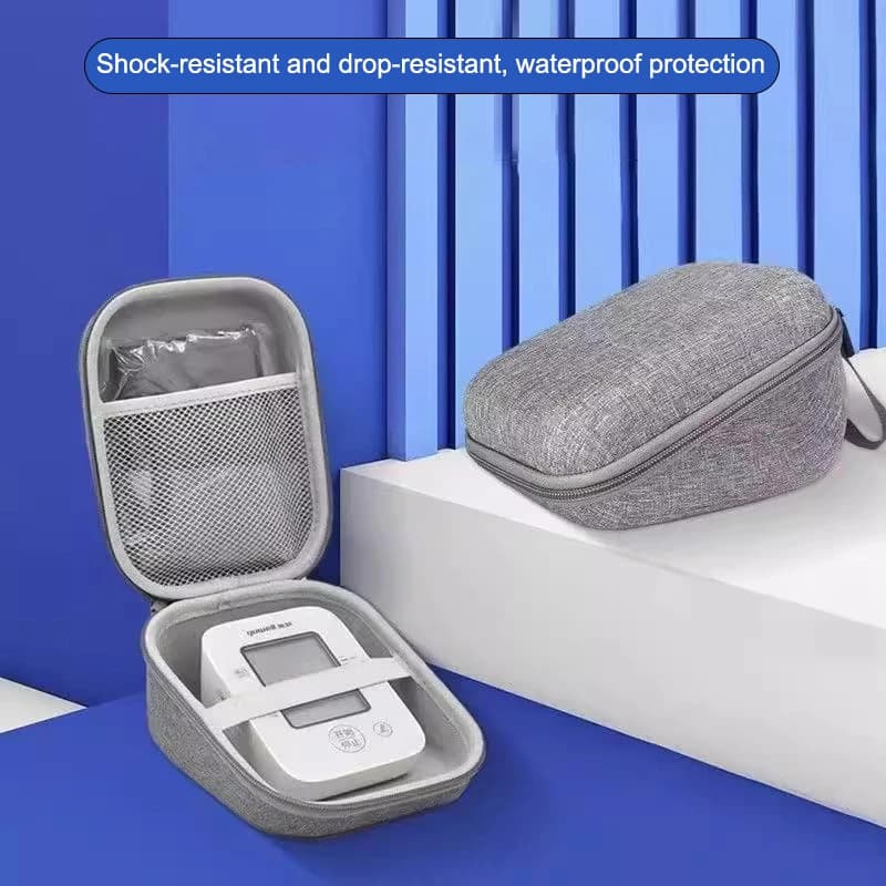 【C】Custodia rigida per misuratore di pressione sanguigna da braccio, borsa protettiva portatile da viaggio, custodia rigida