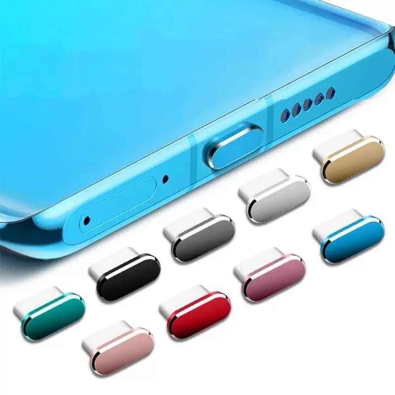 4 pcs USB C dust caps with brush for cleaning, USB-C charging port cover for Samsung, Xiaomi and all type C phones