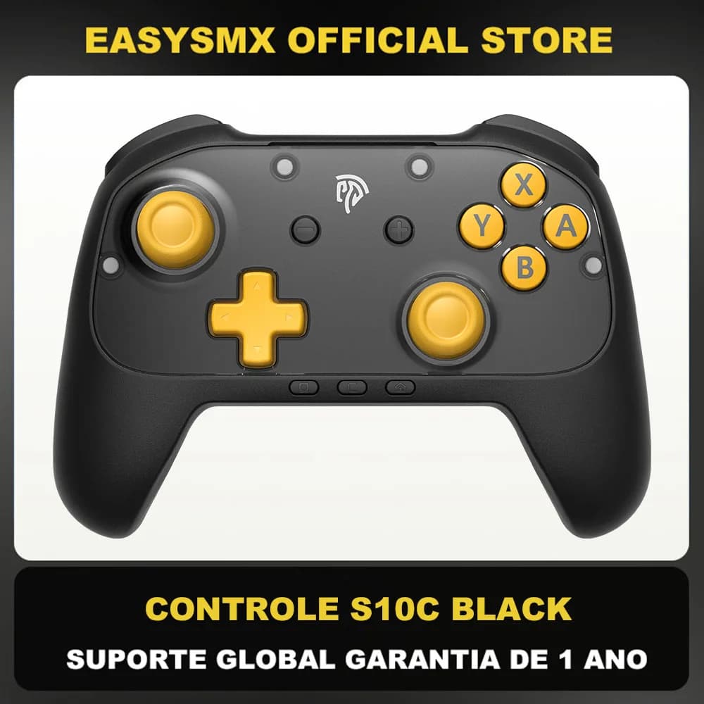 Gamepad EasySMX S10C con giroscopio a 9 assi e frequenza di polling di 1000Hz, controller per Switch 1/2/PC/Telefono Android/TV, Joystick Premium con Turbo
