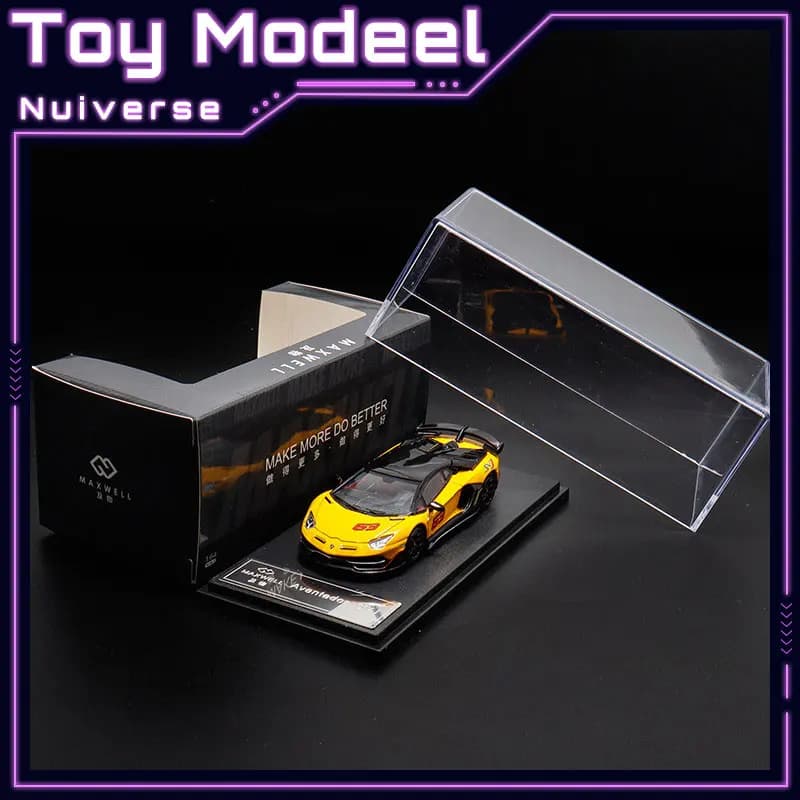Modellino Auto in Scala 1:64 Maxwell GT Lamborghini Aventador SVJ, Simulazione Dettagliata in Metallo Pressofuso, Regalo Perfetto
