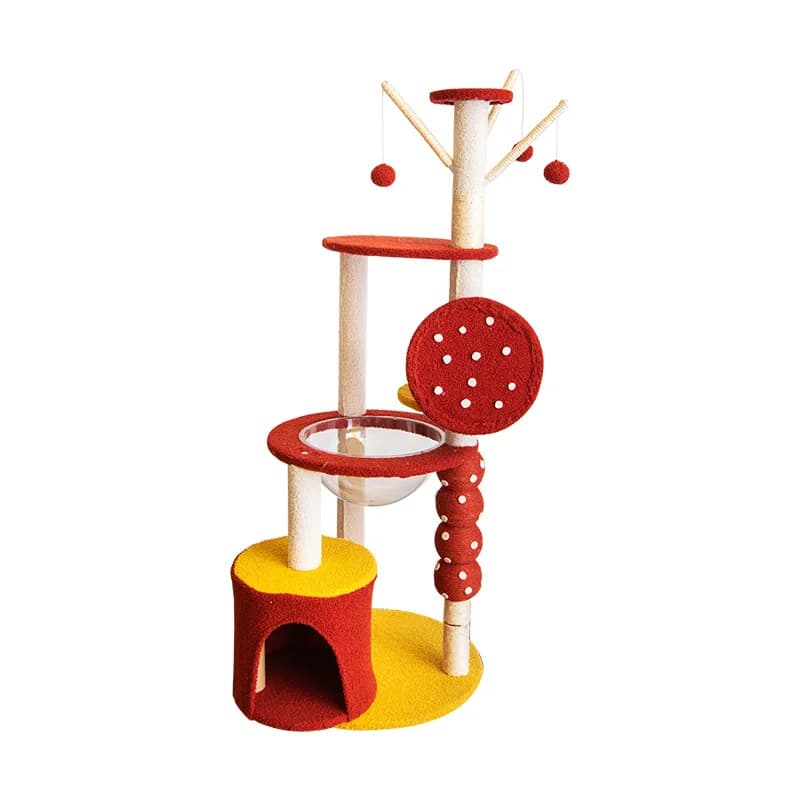 Cat tires, cats, cat tree, large integrated structure for cats, cat scratching table, jump platform, sisal rope, cat space