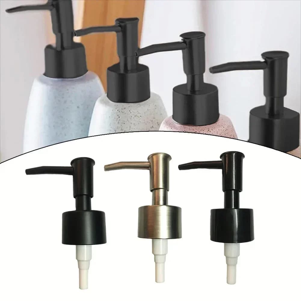 Dispenser Portasapone da giardino Testa della pompa a tubo Spray da bagno 28 denti 28 fili Plastica ABS Lozione in plastica nera