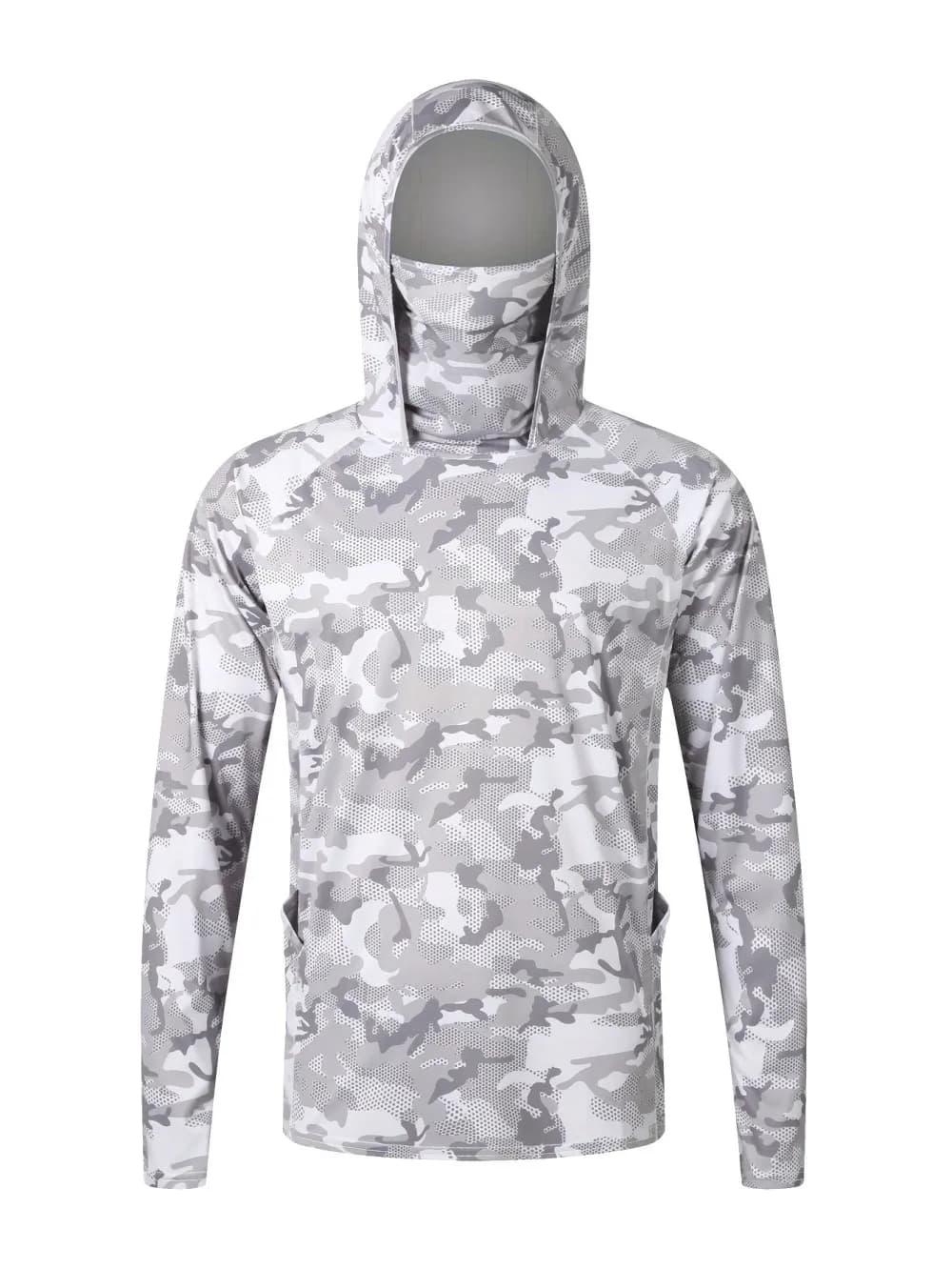 T-shirt a maniche lunghe da uomo europea e americana con stampa mimetica estiva, comoda e traspirante, tuta da pesca, top casual da esterno