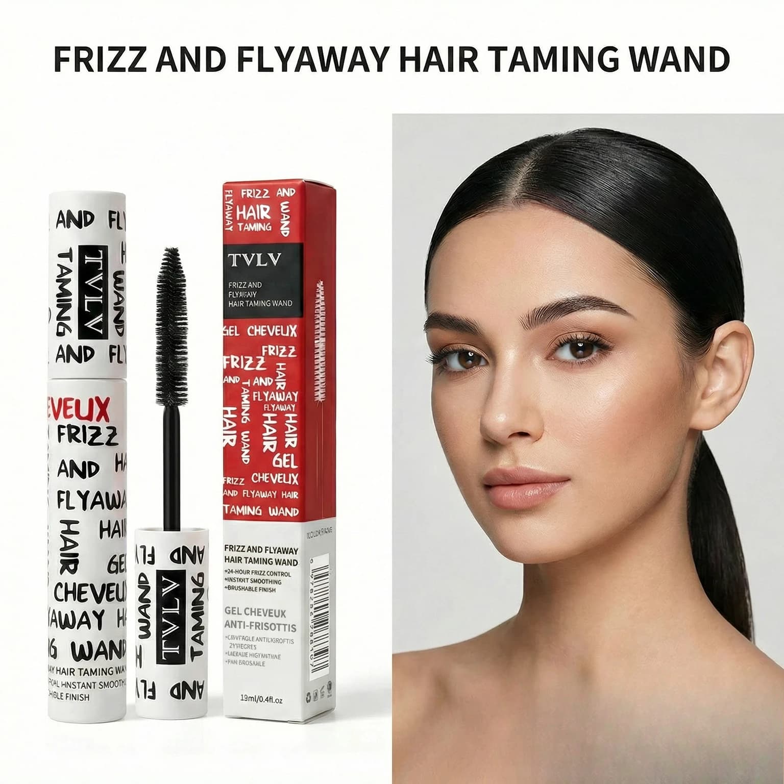 Hair and iron plate for styling, smoothing and fastening the locks, anti-crespo wax stick, suitable for everyday use.