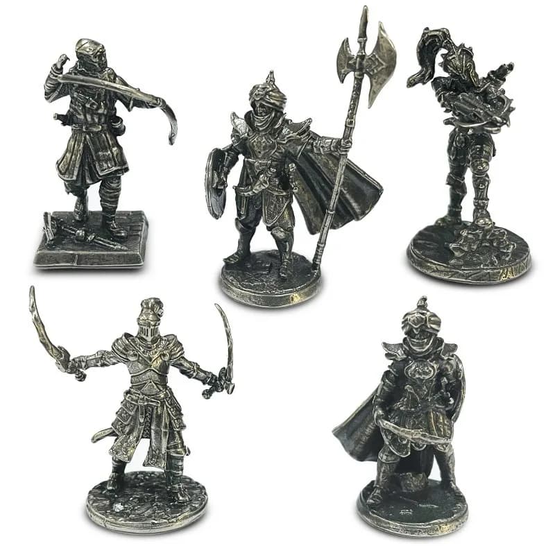 White rhyme metal warrior model soldier Arab knight figurines miniature game pieces decoration car gift for boy