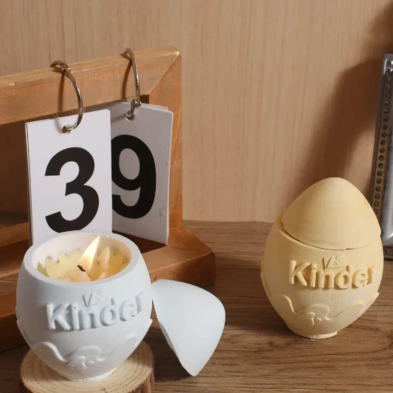 Stampo in Silicone per Uovo Magico Kinder, Contenitore per Candele a Forma di Uovo, Decorazione Pasquale per la Casa