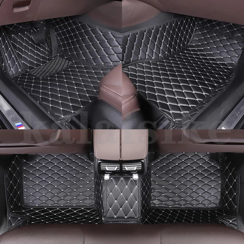 Custom Car Mat for BMW series 5 all year models E34 E39 E60 E61 F07 F10 F11 F18 G30 F90 G31 G38 Car Caps