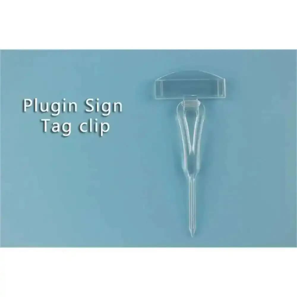 10PC Carta per cibo di mare Spike Regolabile in plastica Prezzi Ago Etichetta Segno Carta Cricchetto Porta cartellino del prezzo Torta Biglietto Pin Lancia di ghiaccio