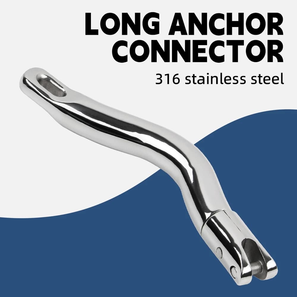 Boat Stainless Steel 316 Long Swivel Anchor Chain Connector For 8-12mm Chain Anchor Twist Connector Marine Hardware