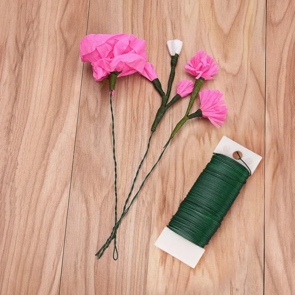 2 Rotoli di Filo Metallico Floreale per Supporto Steli di Piante, Bouquet Nuziali, Progetti Artigianali e Scrapbooking