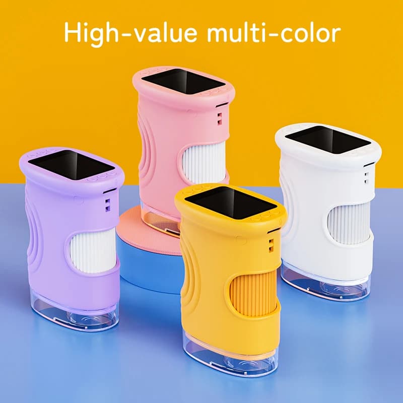 Kit Scientifico Educativo per Bambini, Microscopio Tascabile con Luce LED e Lente d'Ingrandimento, Regalo di Compleanno per Ragazze e Ragazzi