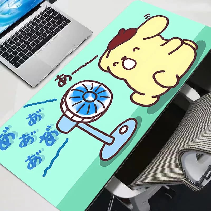 Tappetino per mouse Pompompurin in gomma, grande, XXL, per gamer, tappetino da scrivania, accessori per tastiera e computer, tappetino per mouse resistente.