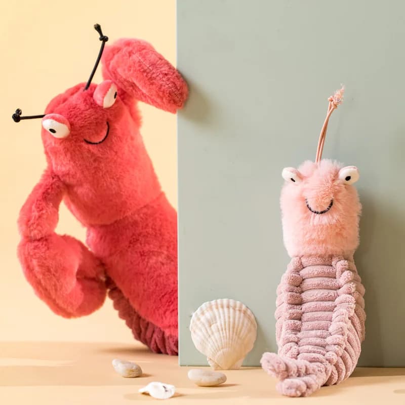 Kawaii Sheldon Gamberetti Peluche Crispin Granchio e Larry Gamberetti Bambole Morbido Peluche per Bambini Compleanno Decorazioni per la Casa
