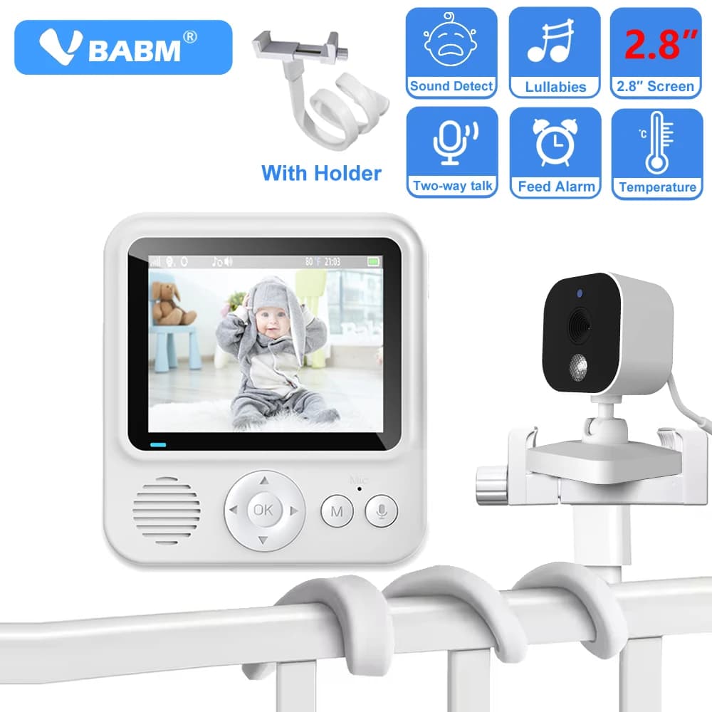 VBABM ABM900 Baby Monitor Sorveglianza da 2,8 pollici Smart Baby Camera Protezione di sicurezza Audio bidirezionale Visione notturna Cam Babysitte