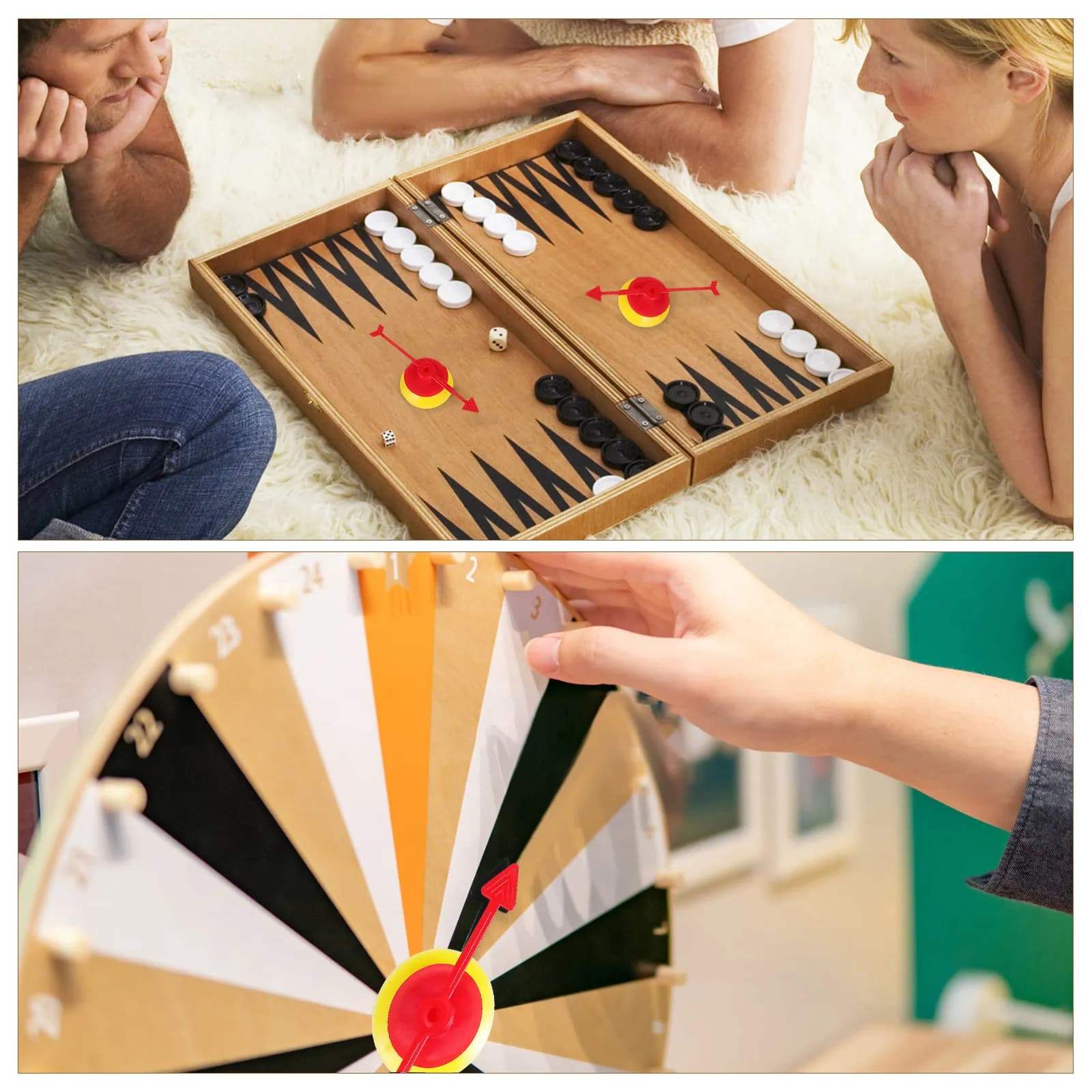 25 Pezzi Frecce a Ventosa in Plastica, Indicatori Luminosi Rotanti per Giochi da Tavolo Familiari e Accessori per Feste