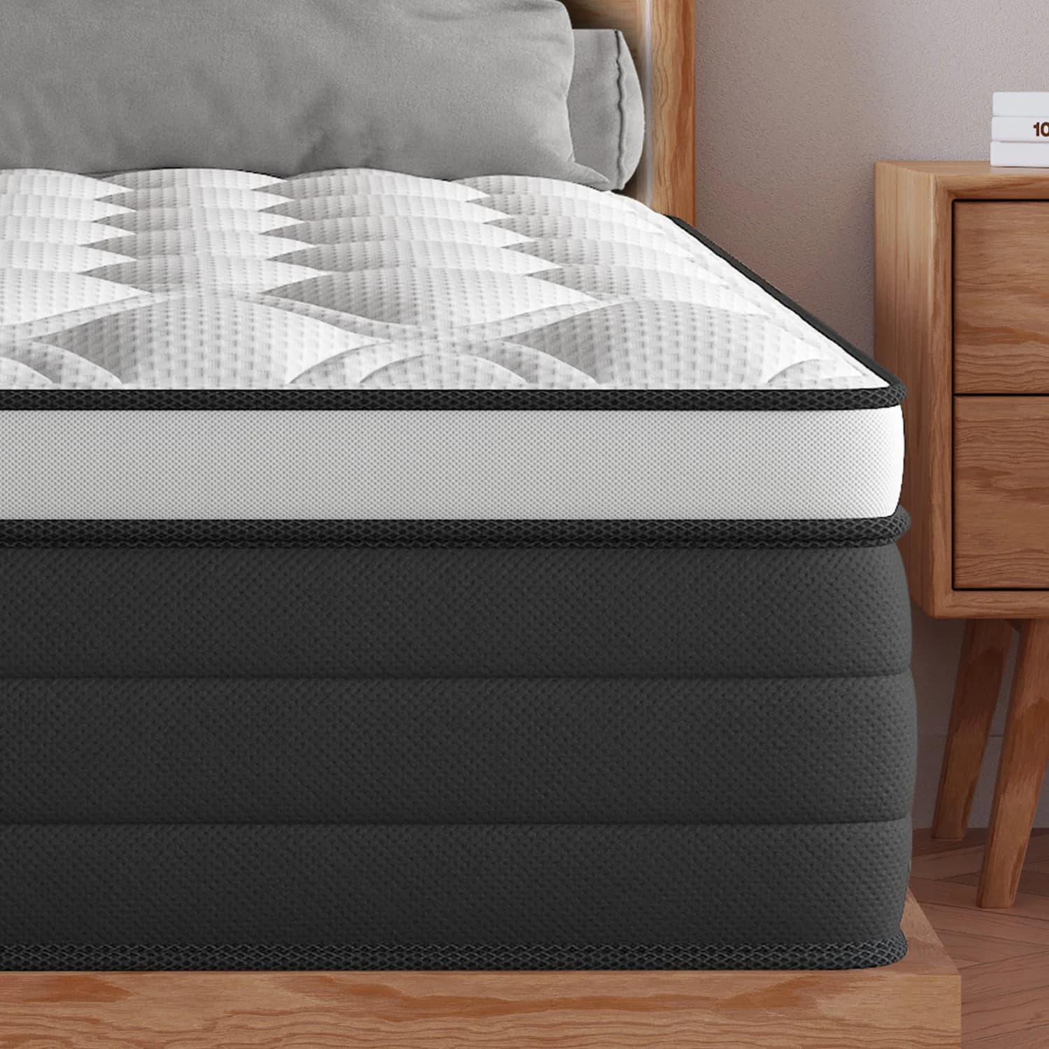 Materasso Twin Full King Queen da 12 pollici in una scatola, materassi ibridi Memory Euro Top Medium Firm per supporto schiena e lombare