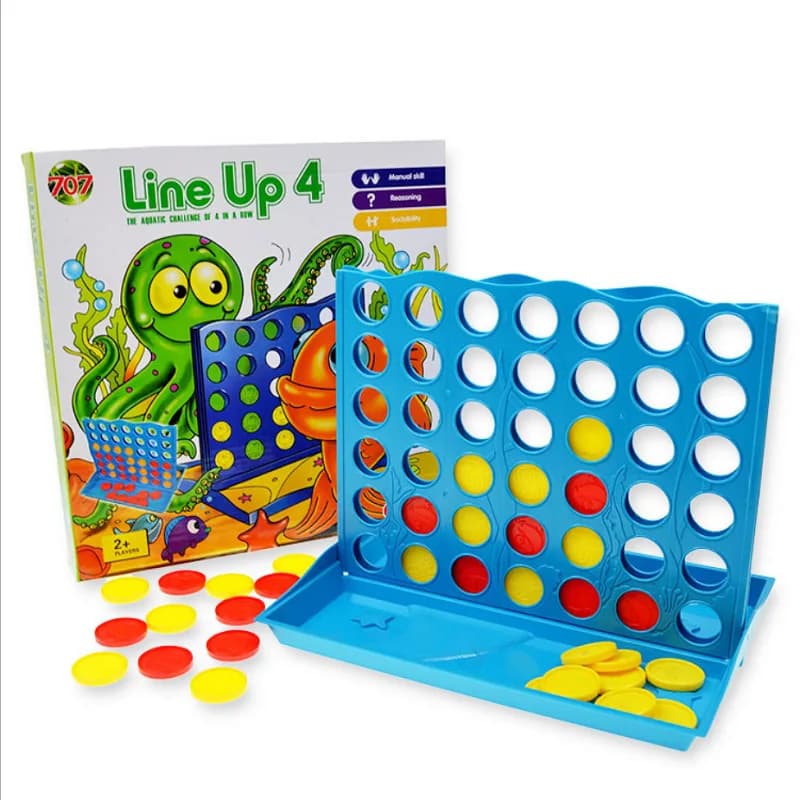 Line Up Four Connect Four, Four in One Line, Scacchi da bingo da 42 pezzi - Scacchi da gioco interattivi da tavolo genitore-figlio