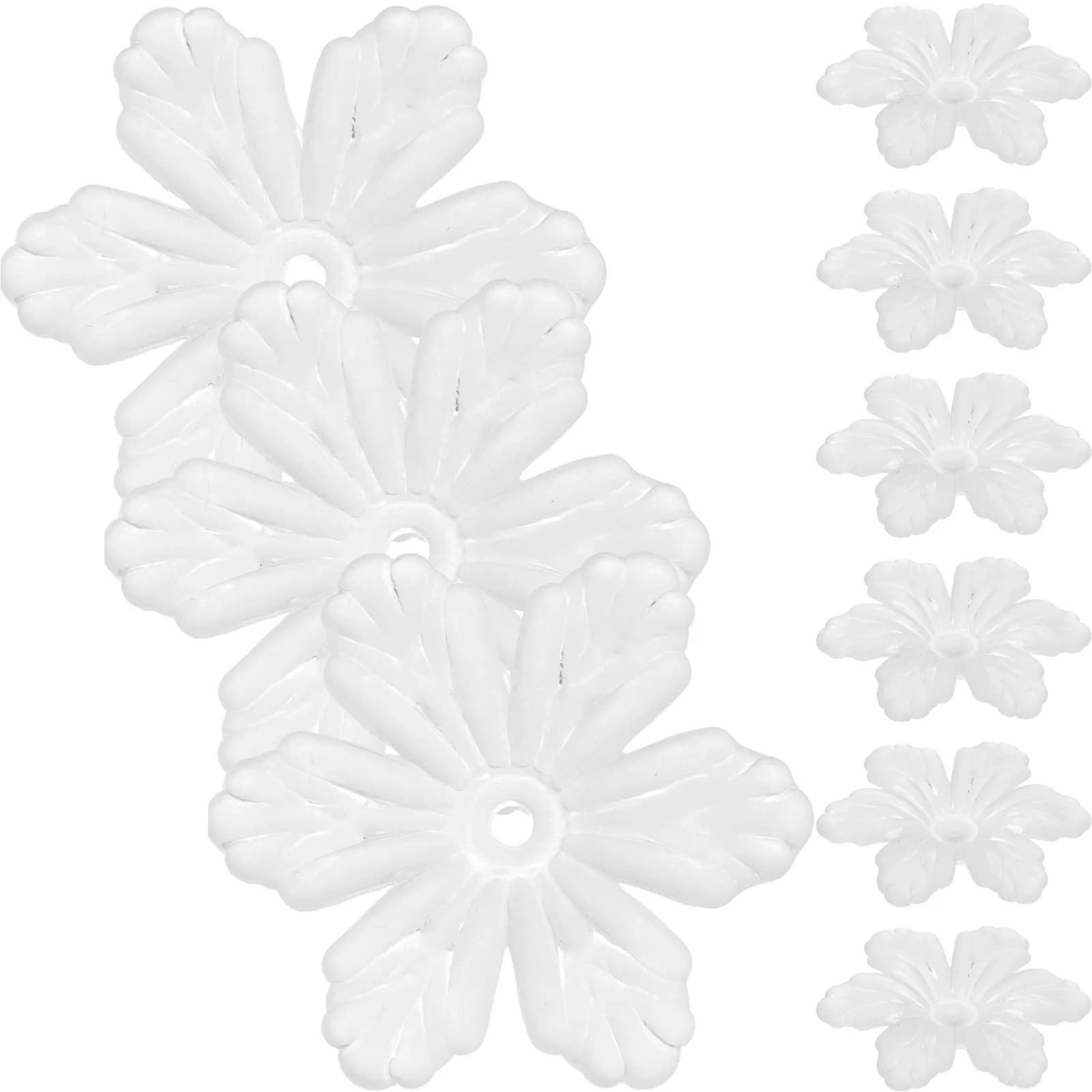 100 Pezzi Ciondoli a Forma di Fiore in Acrilico per Creazione Gioielli, Fai da Te Collane, Bracciali, Portachiavi, Accessori per Capelli, Catene per Maglioni, Decorazioni Artigianali