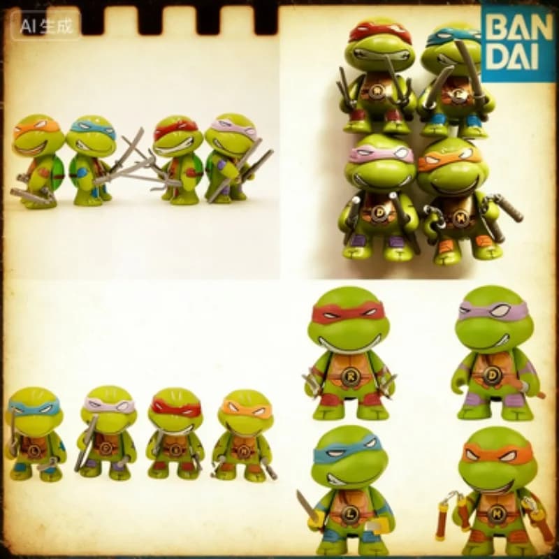 Offerta Speciale 2024 Nuovo Set di 4 Action Figure delle Tartarughe Ninja TMNT con Articolazioni Mobili per Bambini, Giocattolo per Compleanno e Natale