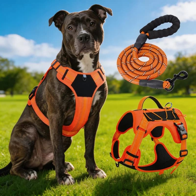 Nuova Imbracatura Tattica Riflettente per Cani, Senza Tirare, Regolabile, Antiesplosione, Resistente, per Cani di Piccola, Media e Grande Taglia