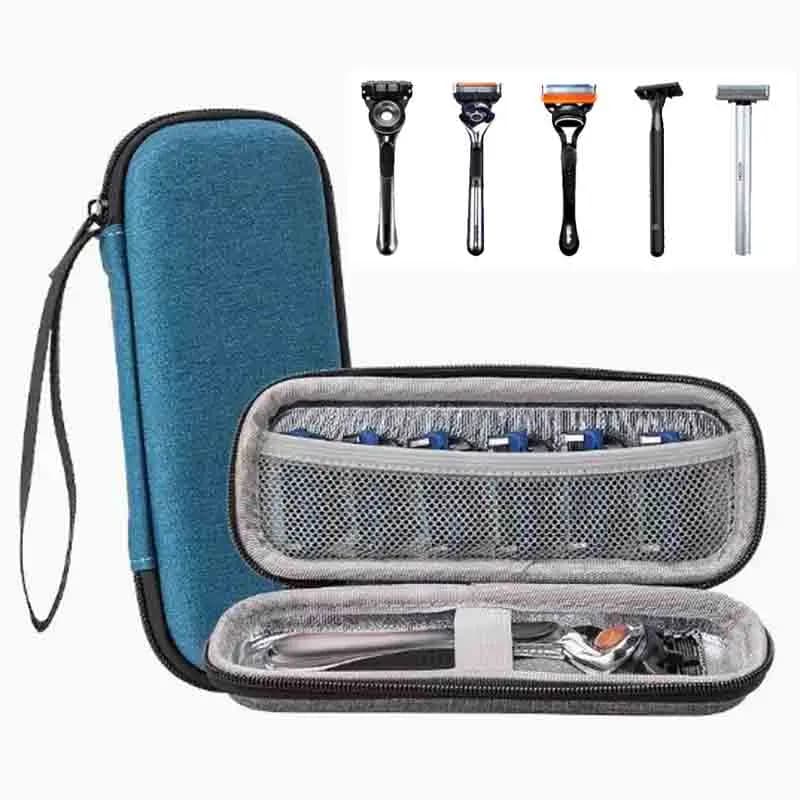 Custodia da Viaggio per Rasoio, Scatola Rigida in EVA, Organizer per Trimmer e Rasoi, Borsa da Trasporto Multifunzionale Portatile per Oneblade