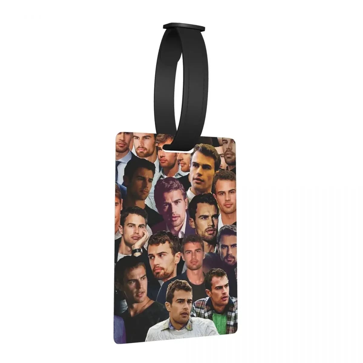 Theo James Collage di foto Etichette per bagagli Accessori per valigie Viaggio Carino Bagagli Etichetta d'imbarco Porta etichette ID Nome Indirizzo
