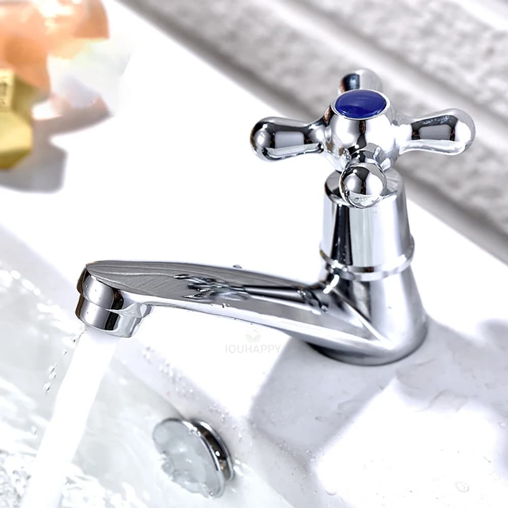Zinc Alloy Wash Basin Faucet Single Hole Wash Basin Faucet Cold Hot Mixer Wash Basin Faucet Hotel Bathroom Accessories Home Kitchen Faucet