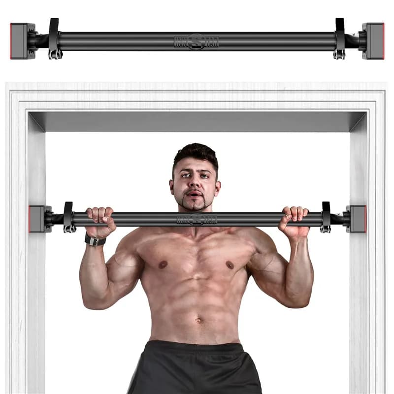 Barra per trazioni da parete o per porta, in acciaio, per allenamento di forza, per home gym