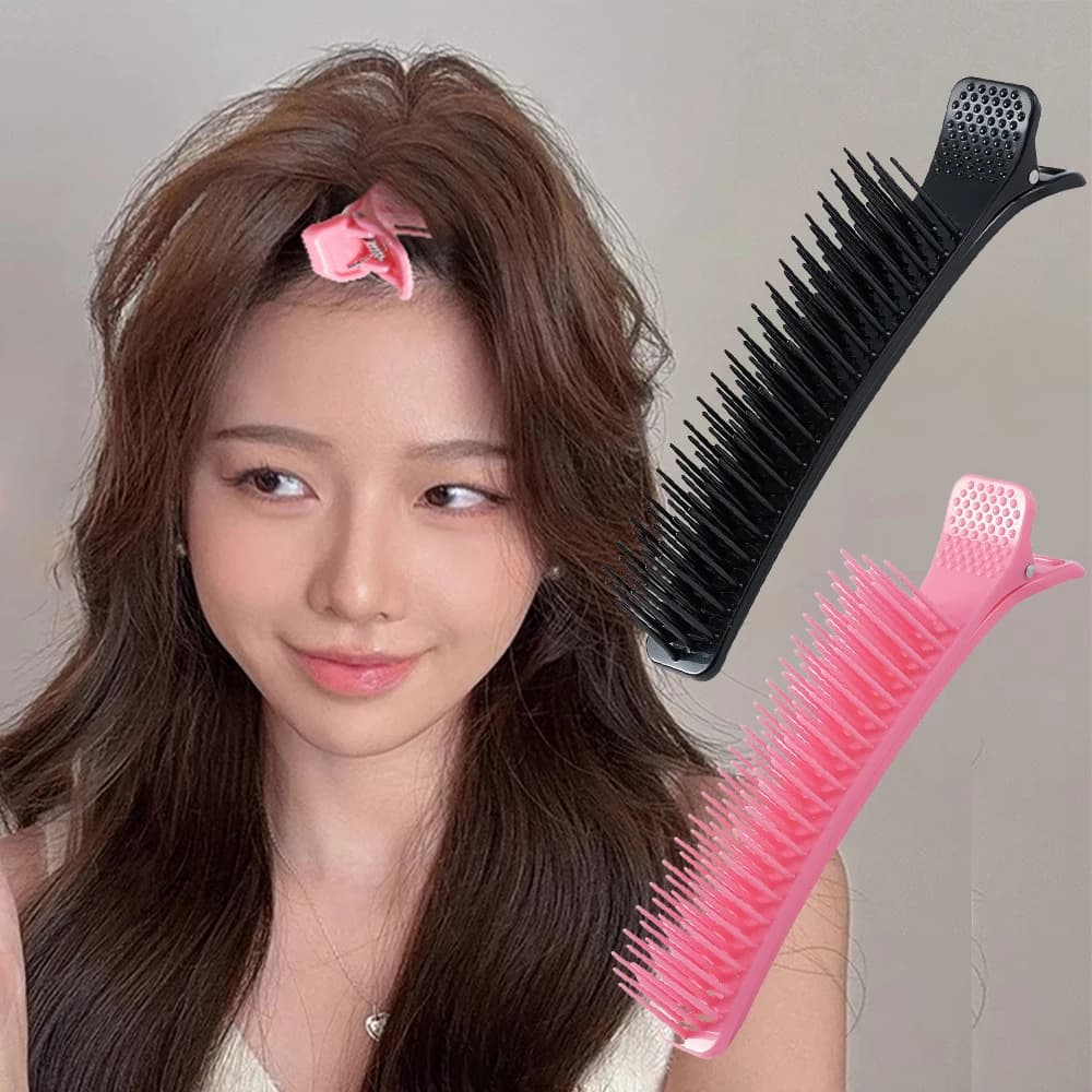 New Simple Soft Hair Clip Pettine Curling Radicals Natural High Back Blow Up Women Bigodin Hair Styling Fluffiness Tool