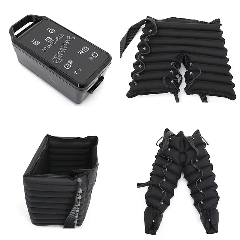 Hot Selling 8 Chambers Pain Relief Air Pressure Pressotherapy Presoterapia Drainage Recovery Boots Full Leg Massager Device