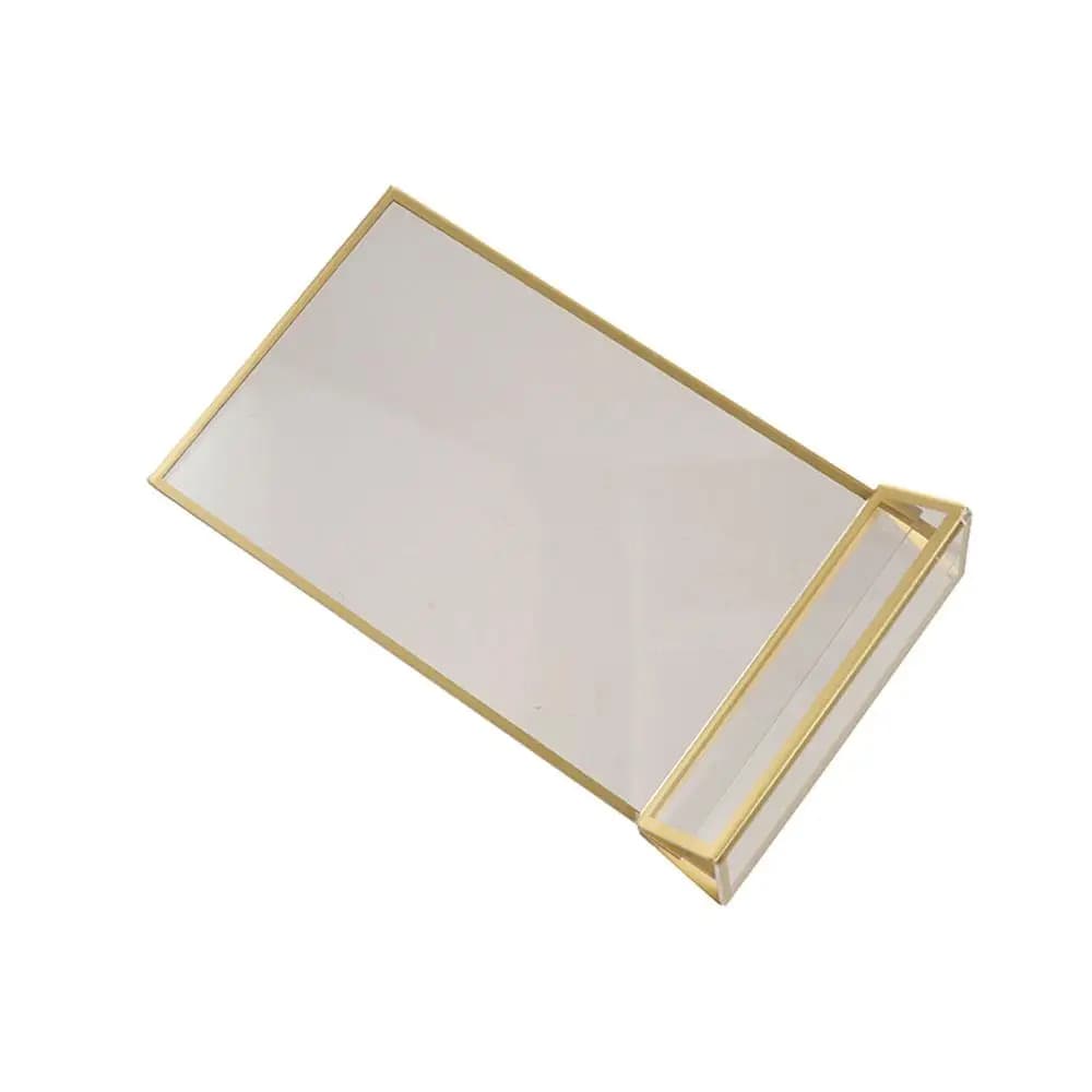 Porta Cartelli in Acrilico Trasparente Dorato Fai-da-Te con Base, Elegante e Resistente Supporto per Numeri Matrimoniali, Decorazione per la Casa