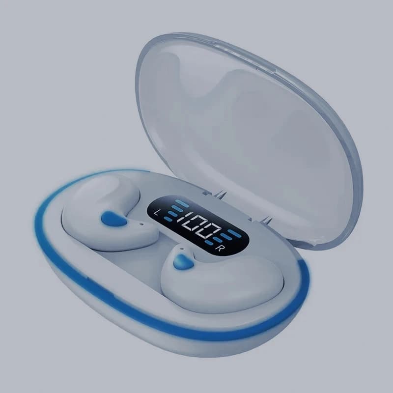 Mini Auricolari True Wireless per il Sonno, Cuffie Invisibili Ultra-Piccole per Chi Dorme di Lato, Comfort di Indosso per Orecchie Piccole con Microfono