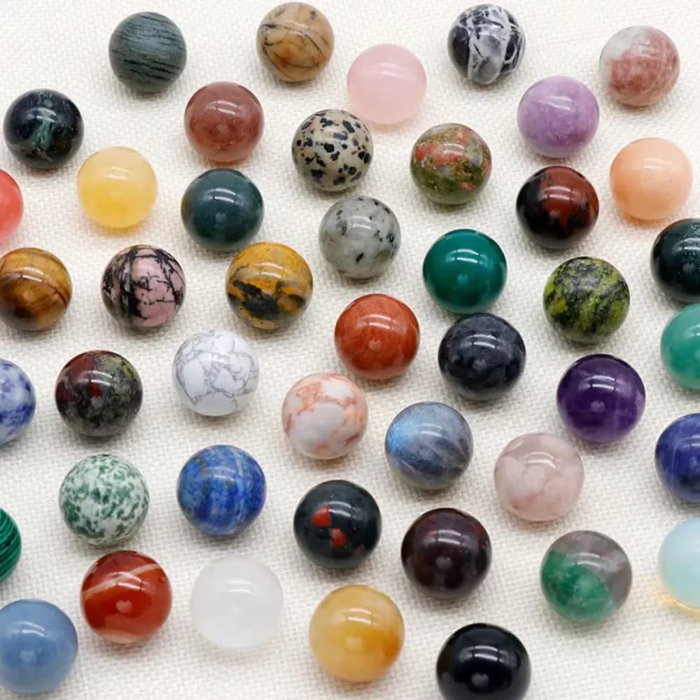 Sfera rotonda in pietra naturale da 20 mm, ametista, quarzo rosa, lapislazzuli, cristallo curativo, sfera di pietra preziosa per regali di decorazione domestica