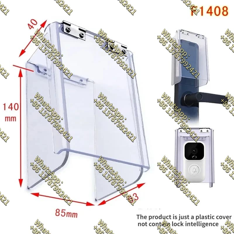 Smart door lock waterproof cover fingerprint outdoor flip rainproof transparent plastic