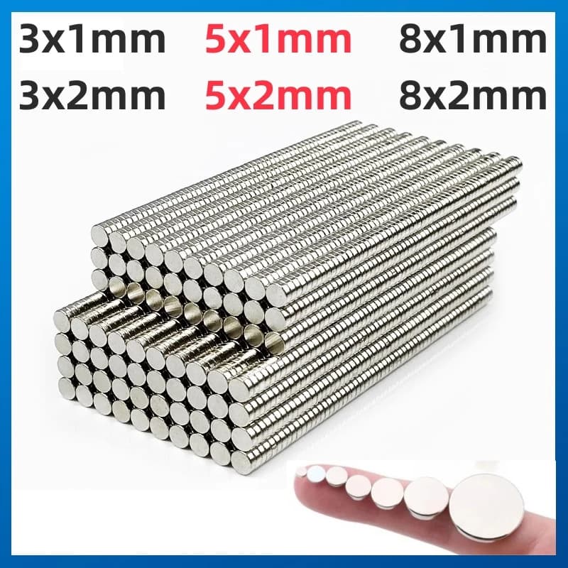 Strong Round Magnets for Fridge, DIY, Projects, Science, Office 3x1 3x2 5x1 5x2 8x1 8x2